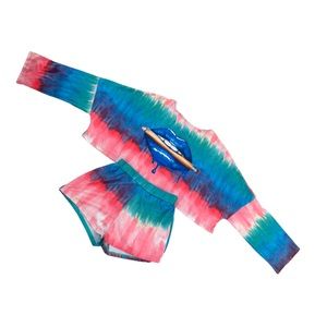 Multicolor two-piece short set